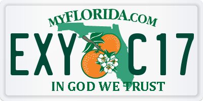 FL license plate EXYC17