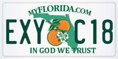 FL license plate EXYC18