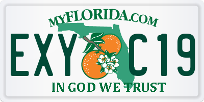 FL license plate EXYC19