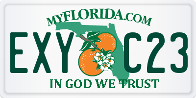 FL license plate EXYC23