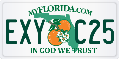 FL license plate EXYC25
