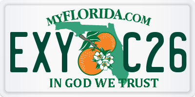 FL license plate EXYC26