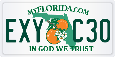 FL license plate EXYC30