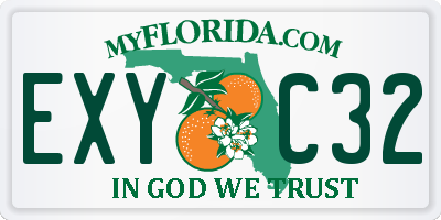 FL license plate EXYC32