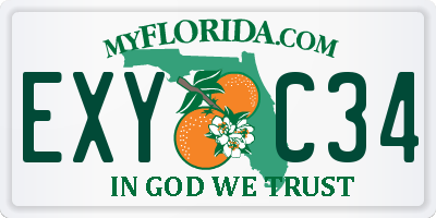 FL license plate EXYC34