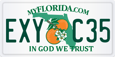 FL license plate EXYC35