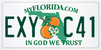 FL license plate EXYC41