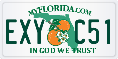 FL license plate EXYC51