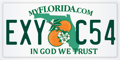 FL license plate EXYC54