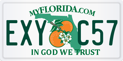 FL license plate EXYC57