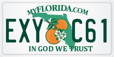 FL license plate EXYC61