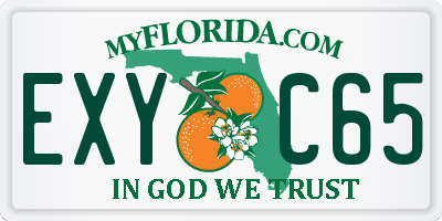 FL license plate EXYC65