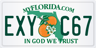 FL license plate EXYC67