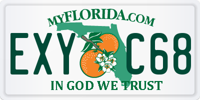 FL license plate EXYC68