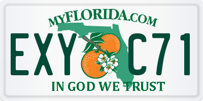 FL license plate EXYC71