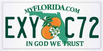 FL license plate EXYC72