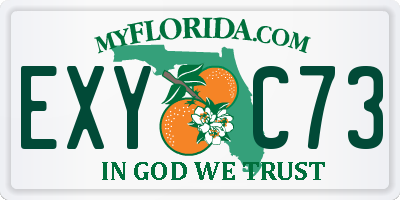 FL license plate EXYC73