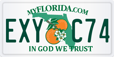 FL license plate EXYC74