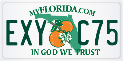 FL license plate EXYC75