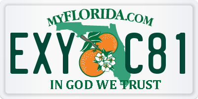 FL license plate EXYC81