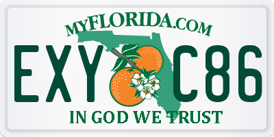 FL license plate EXYC86