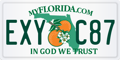 FL license plate EXYC87