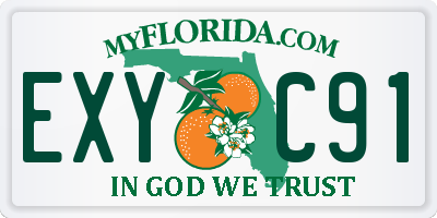 FL license plate EXYC91