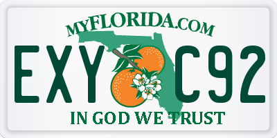 FL license plate EXYC92
