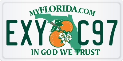 FL license plate EXYC97