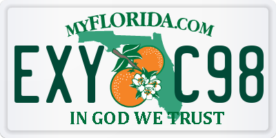 FL license plate EXYC98