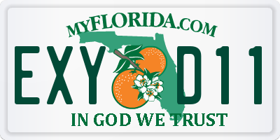 FL license plate EXYD11