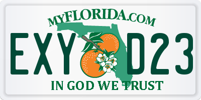FL license plate EXYD23