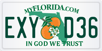 FL license plate EXYD36