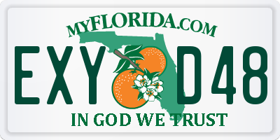 FL license plate EXYD48