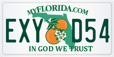 FL license plate EXYD54