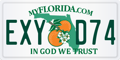 FL license plate EXYD74