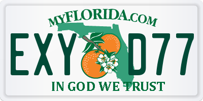 FL license plate EXYD77