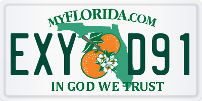 FL license plate EXYD91