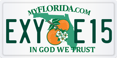 FL license plate EXYE15