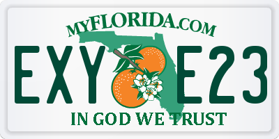 FL license plate EXYE23