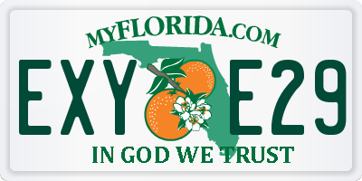 FL license plate EXYE29