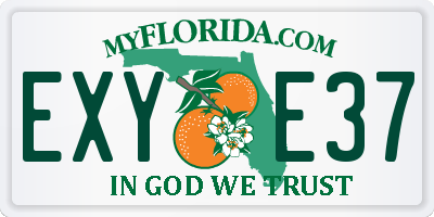FL license plate EXYE37