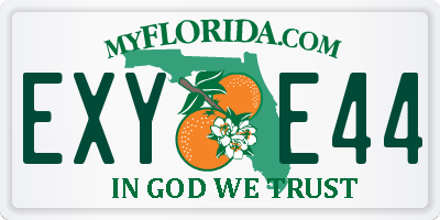 FL license plate EXYE44