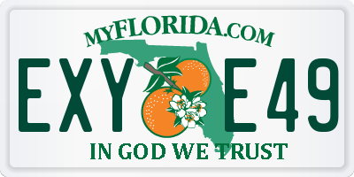 FL license plate EXYE49
