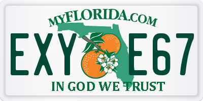 FL license plate EXYE67
