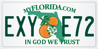 FL license plate EXYE72