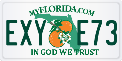 FL license plate EXYE73