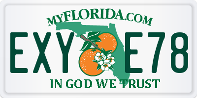 FL license plate EXYE78