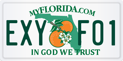 FL license plate EXYF01