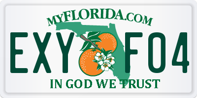 FL license plate EXYF04